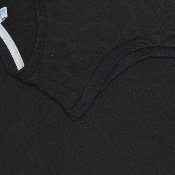 Βαμβακερή μπλούζα με τσέπη, μαύρο Idexe 239430 2
