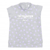 Βαμβακερή μπλούζα με τύπωμα φιγούρα για μωρά, γκρι Idexe 239472 
