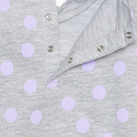 Βαμβακερή μπλούζα με τύπωμα φιγούρα για μωρά, γκρι Idexe 239475 3