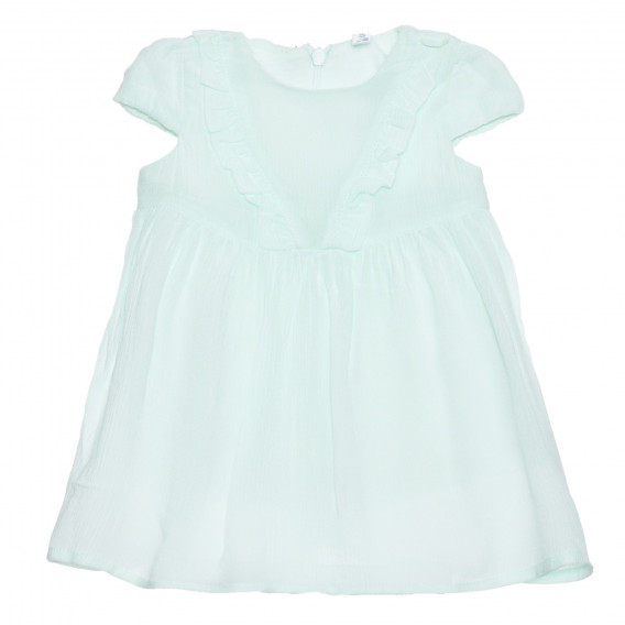 Κοντομάνικο φόρεμα με βολάν για ένα μωρό, ανοιχτό πράσινο Idexe 239476 