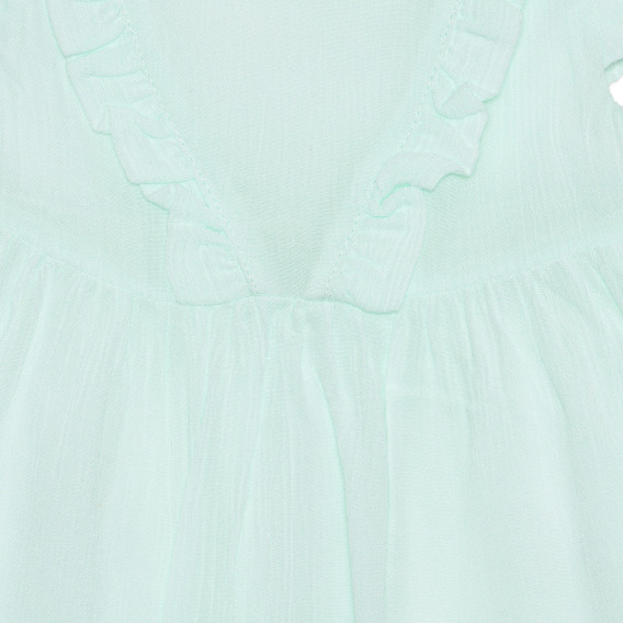Κοντομάνικο φόρεμα με βολάν για ένα μωρό, ανοιχτό πράσινο Idexe 239477 2