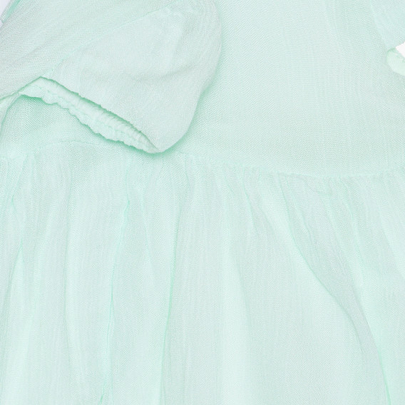 Κοντομάνικο φόρεμα με βολάν για ένα μωρό, ανοιχτό πράσινο Idexe 239479 3