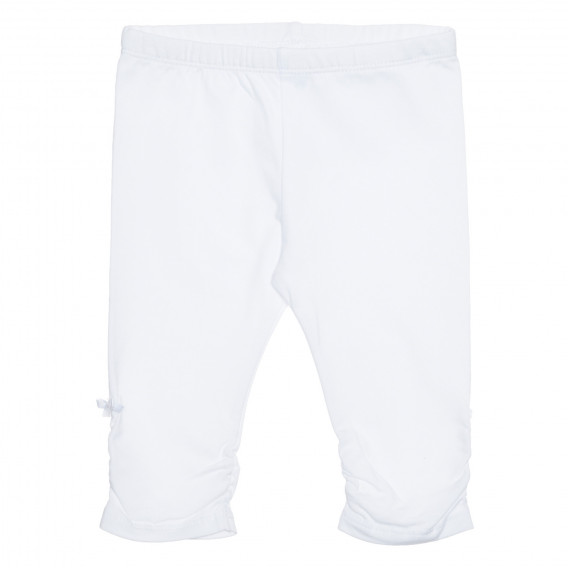 Σετ βαμβακερό μπλουζάκι και παντελόνι μωρού, λευκό Idexe 239499 6