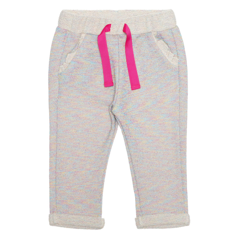 Παντελόνι με ροζ κορδόνια για ένα μωρό, πολύχρωμα  239517