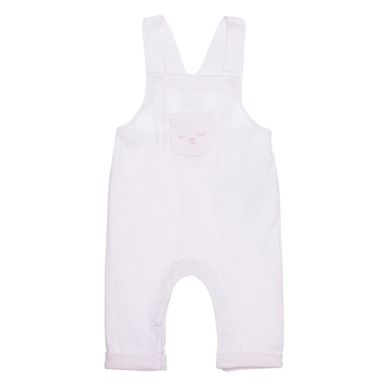 Βαμβακερό φορμάκι με ιμάντες για ένα μωρό, σε ροζ χρώμα  239533