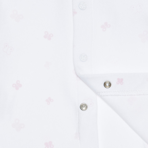 Βαμβακερή μπλούζα με γραφικό τύπωμα, λευκή για ένα μωρό Idexe 239542 2