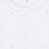 Βαμβακερή μπλούζα με γραφικό τύπωμα, λευκή για ένα μωρό Idexe 239543 3