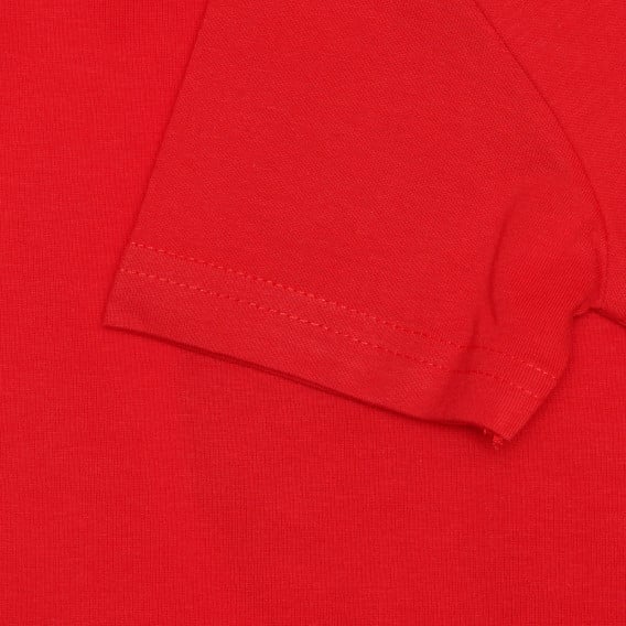 Βαμβακερό μπλουζάκι με τύπωμα, σε κόκκινο χρώμα Idexe 239550 2