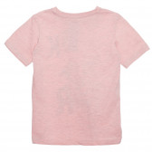 Βαμβακερό μπλουζάκι με τύπωμα δεινοσαύρων, ροζ Idexe 239553 4