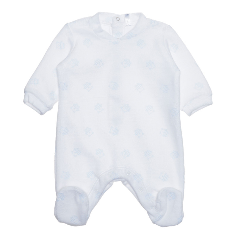 Βαμβακερό φορμάκι με γραφικό σχέδιο για ένα μωρό, σε λευκό χρώμα  239556
