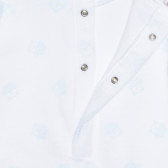 Βαμβακερό φορμάκι με γραφικό σχέδιο για ένα μωρό, σε λευκό χρώμα Idexe 239558 2