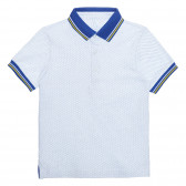 Βαμβακερό μπλουζάκι με μπλε τόνους, σε λευκό Idexe 239568 