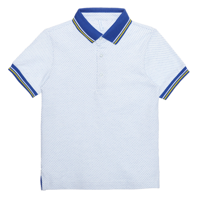 Βαμβακερό μπλουζάκι με μπλε τόνους, σε λευκό  239568