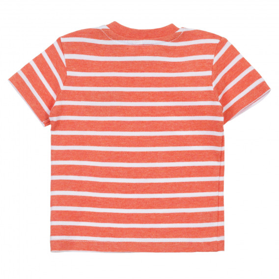 Βαμβακερό μπλουζάκι για μωρό, άσπρες κόκκινες ρίγες Idexe 239603 4