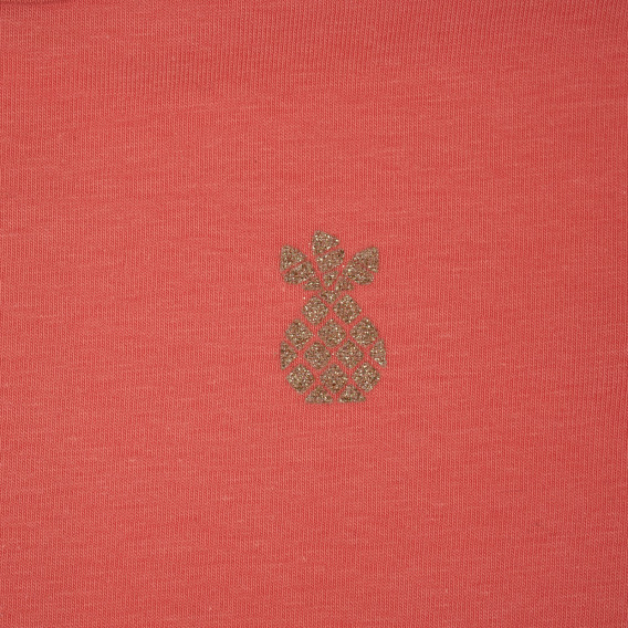Βαμβακερό μπλουζάκι με δαντέλα για μωρό, ροζ Idexe 239671 2