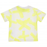 Βαμβακερό μπλουζάκι λευκό με γραφική εκτύπωση για μωρό Idexe 239684 4