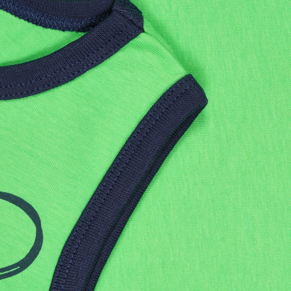 Βαμβακερή μπλούζα με τύπωμα αρκούδας για μωρό, πράσινο Idexe 239693 3