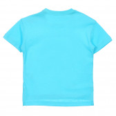 Βαμβακερό μπλουζάκι με μπανάνα για μωρά, μπλε Idexe 239696 4
