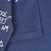 Βαμβακερή μπλούζα με γραφικό σχέδιο, σε σκούρο μπλε χρώμα Idexe 239701 3