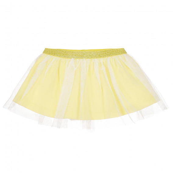 Βαμβακερή φούστα με τούλι για μωρό, κίτρινο Idexe 239730 