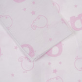 Βαμβακερή φόρμα με ζώα για μωρό, ροζ Idexe 239801 2