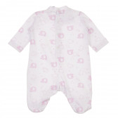 Βαμβακερή φόρμα με ζώα για μωρό, ροζ Idexe 239802 4
