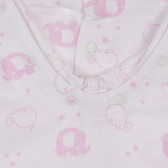 Βαμβακερή φόρμα με ζώα για μωρό, ροζ Idexe 239803 3