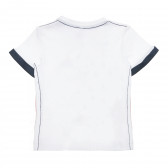 Βαμβακερό μπλουζάκι με θαλάσσια μοτίβα για μωρό, λευκό Idexe 239879 2