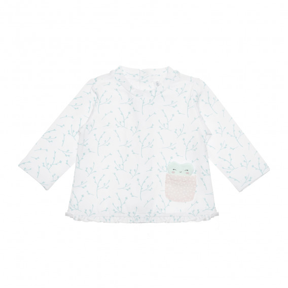 Βαμβακερή μπλούζα για ένα μωρό με διακόσμηση καρδιάς, πολύχρωμη Idexe 239882 
