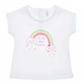 Μπλουζάκι από βαμβάκι Rainbow για μωρό, λευκό Idexe 239886 
