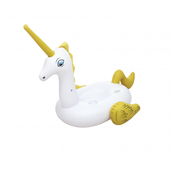 Φουσκωτό στρώμα Unicorn, 220 x 195 x 112 cm, λευκό και κίτρινο Bestway 239944 