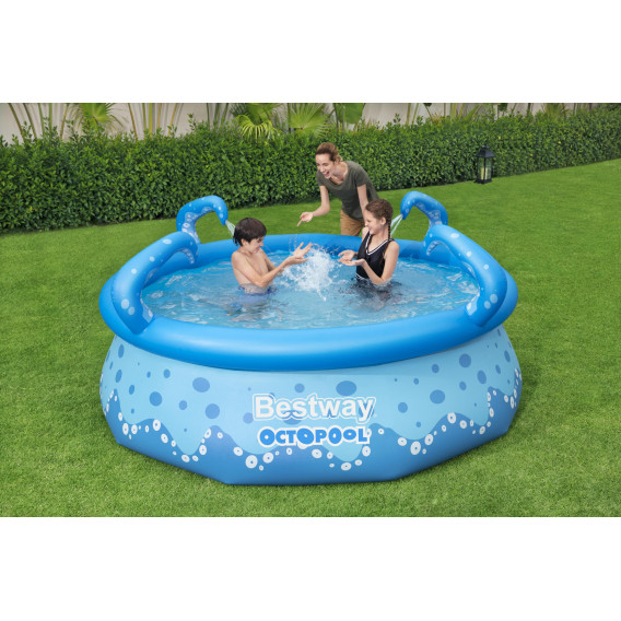 Παιδική φουσκωτή πισίνα OctoPool, 274 x 274 x 76 cm, 3153 λίτρα, μπλε Bestway 240023 2