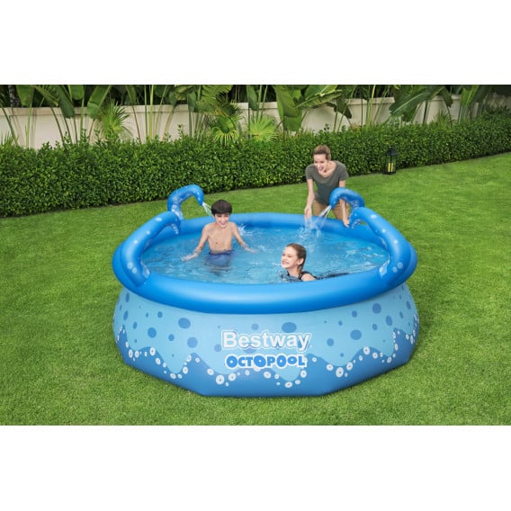 Παιδική φουσκωτή πισίνα OctoPool, 274 x 274 x 76 cm, 3153 λίτρα, μπλε Bestway 240024 3