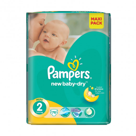 Πάνες για νέα μωρά Dry, μεγέθους 2, 76 τεμ. Pampers 240189 