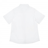 Βαμβακερό πουκάμισο με κοντά μανίκια, σε λευκό Idexe 240200 2