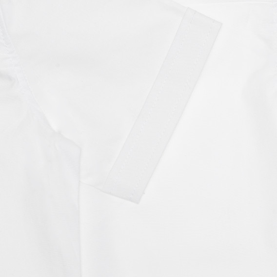 Βαμβακερό πουκάμισο με κοντά μανίκια, σε λευκό Idexe 240201 3