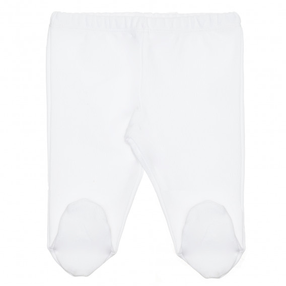 Βαμβακερό παντελόνι για μωρά, λευκό Idexe 240207 