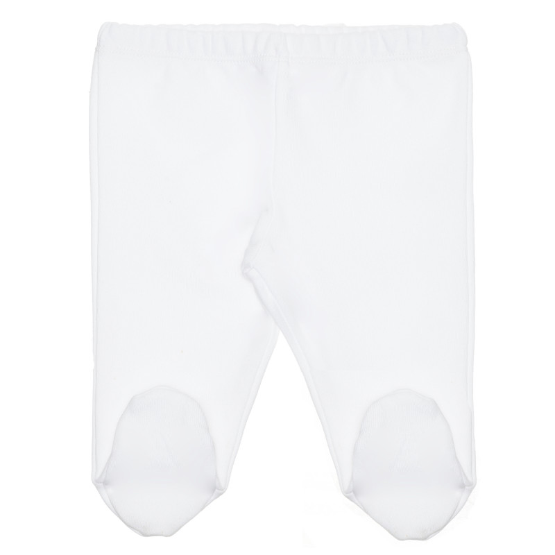 Βαμβακερό παντελόνι για μωρά, λευκό  240207