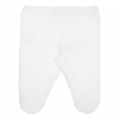 Βαμβακερό παντελόνι για μωρά, λευκό Idexe 240209 3