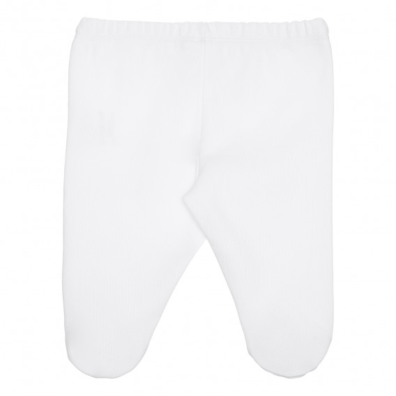 Βαμβακερό παντελόνι για μωρά, λευκό Idexe 240209 3