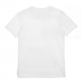 Βαμβακερό μπλουζάκι με καμηλοπάρδαλη για ένα μωρό, λευκό Idexe 240212 2