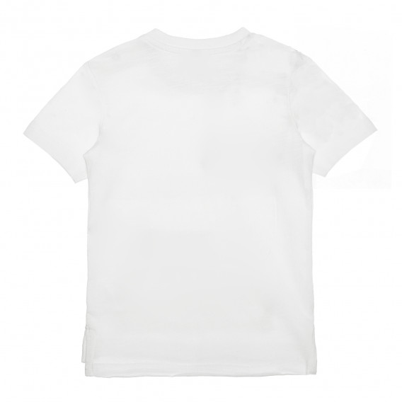 Βαμβακερό μπλουζάκι με καμηλοπάρδαλη για ένα μωρό, λευκό Idexe 240212 2