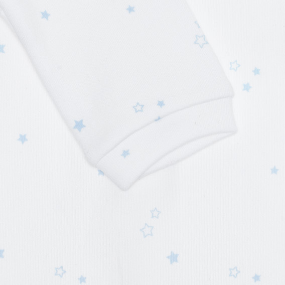 Βαμβακερό φορμάκι με αστέρια για ένα μωρό σε λευκό και μπλε χρώμα Idexe 240216 2