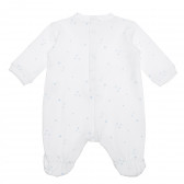 Βαμβακερό φορμάκι με αστέρια για ένα μωρό σε λευκό και μπλε χρώμα Idexe 240217 3