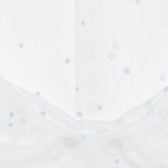 Βαμβακερό φορμάκι με αστέρια για ένα μωρό σε λευκό και μπλε χρώμα Idexe 240218 4