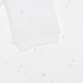Βαμβακερό φορμάκι για ένα μωρό σε λευκό και ροζ χρώμα Idexe 240220 2