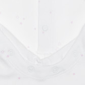Βαμβακερό φορμάκι για ένα μωρό σε λευκό και ροζ χρώμα Idexe 240222 4