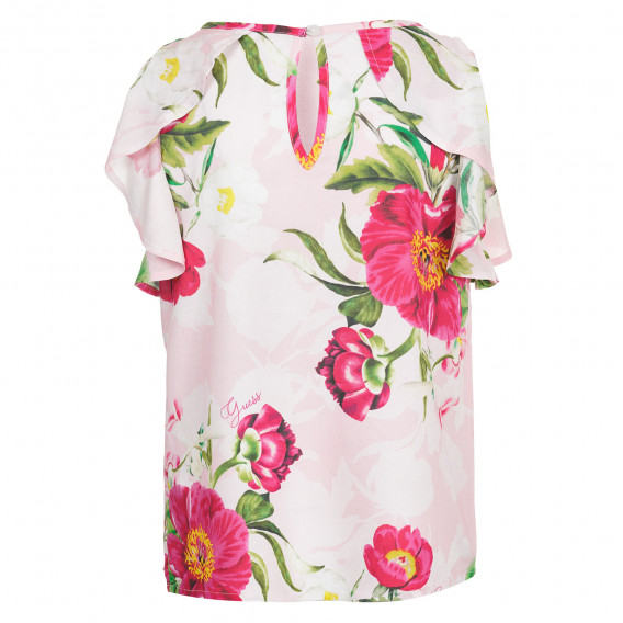 Αμάνικη μπλούζα με φλοράλ τύπωμα, ροζ Guess 240274 4