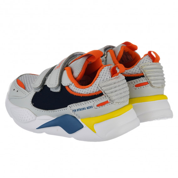 Αθλητικά παπούτσια με πορτοκαλί αποχρώσεις για μωρό, γκρι HYPE 240475 2