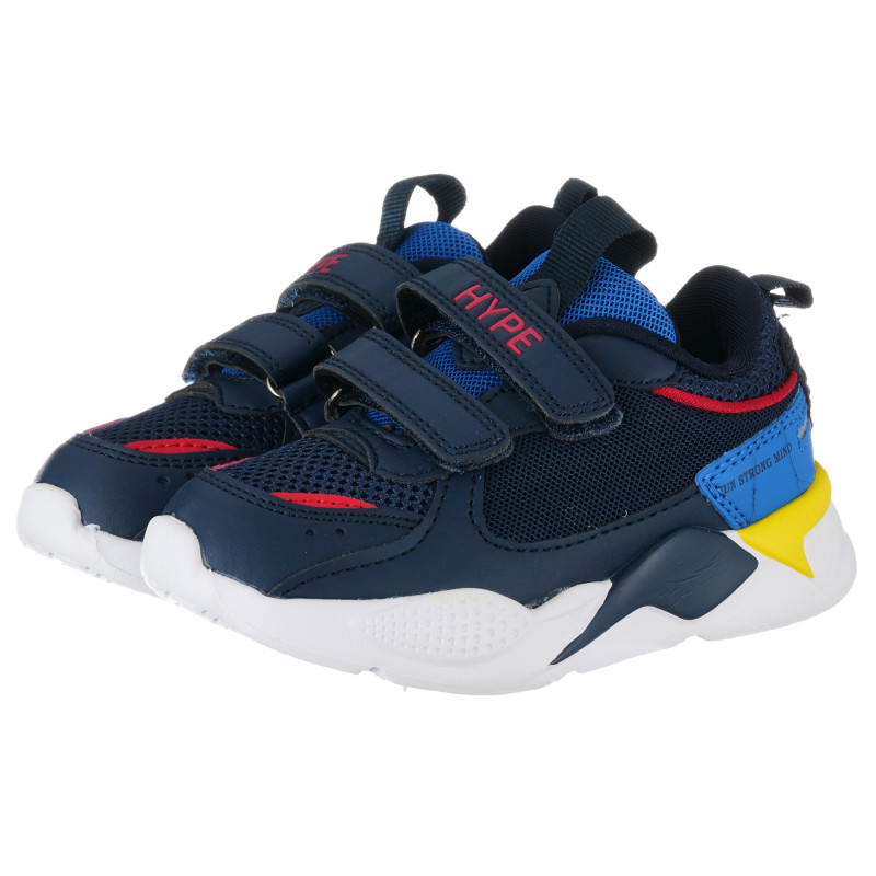 Αθλητικά παπούτσια με κόκκινες πινελιές για μωρό, μπλε  240477